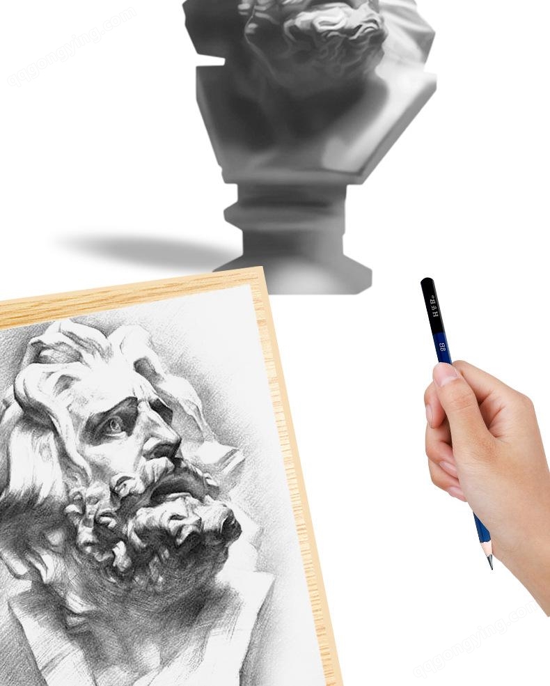 跨境专供素描铅笔美术用品绘画笔套装定制铁盒铅笔支持一件代发